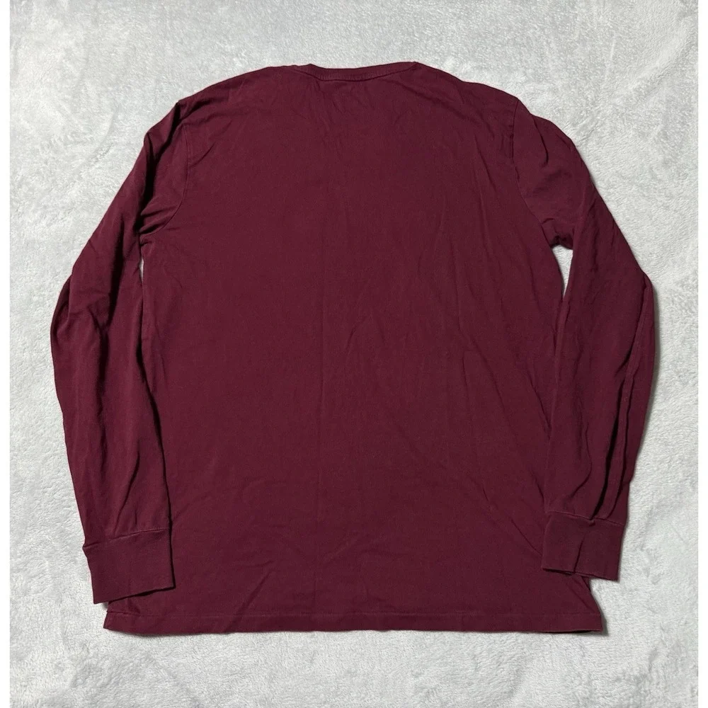 Polo Bear by Ralph Lauren Maroon Long Sleeve T-Shirt Crew Mens Large